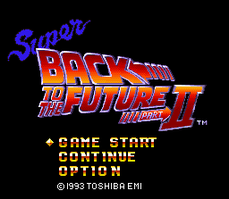 Super Back to the Future II back cover for Super Famicom